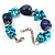 Stunning Turquoise Stone & Resin Bead Fashion Bracelet - view 3