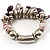 Gorgeous Heart Charm Bead Flex Bracelet (Silver And Purple) - view 4