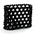 Black Wide Acrylic Bead Flex Bracelet - view 6