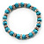 Elegant Turquoise Style Crystal Rings Flex Bracelet - view 3