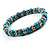 Elegant Turquoise Style Crystal Rings Flex Bracelet - view 4