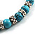 Elegant Turquoise Style Crystal Rings Flex Bracelet - view 5