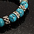 Elegant Turquoise Style Crystal Rings Flex Bracelet - view 6