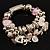 Gorgeous Heart Charm Bead Flex Bracelet (Silver And Pale Pink) - view 3