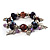 Lilac Bead Charm Flex Bracelet (Silver Tone) - view 5