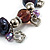 Lilac Bead Charm Flex Bracelet (Silver Tone) - view 9