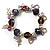 Lilac Bead Charm Flex Bracelet (Silver Tone) - view 4