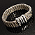 Silver Tone Crystal Mesh Magnetic Bracelet - view 7