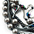 Multistrand Bead Bracelet (Black & Ash Grey) - view 3