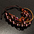 Multistrand Bead Bracelet (Chocolate & Amber Brown Colour) - view 5