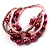 Multistrand Bead Bracelet (Pale&Deep Pink) - view 2