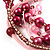 Multistrand Bead Bracelet (Pale&Deep Pink) - view 4