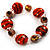 Tiger Print Glass Bead Flex Bracelet - view 5