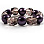 Boho Purple&Transparent Bead Flex Glass Bracelet - view 4