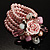Chic Pale Pink Multistrand Simulated Glass Pearl Floral Flex Bracelet - view 11