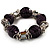 Purple Glass Bead Flex Bracelet - view 3