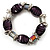 Purple Glass Bead Flex Bracelet - view 1