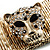 Gold Plated Leopard Head Crystal Flex Bangle Bracelet - view 12