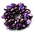Chunky Purple Shell And Bead Flex Bracelet