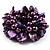 Chunky Purple Shell And Bead Flex Bracelet - view 3