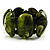 Wide Olive Green Resin Flex Bracelet - view 2