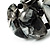 Wide Black & White Resin Flex Bracelet - view 3