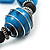 Light Blue Chunky Resin Bead Flex Bracelet -19cm Length - view 5