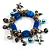 Blue Vintage Charm Flex Bracelet (Burnished Silver Tone) - view 4