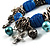 Blue Vintage Charm Flex Bracelet (Burnished Silver Tone) - view 5