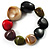 Multicoloured Chunky Resin Faceted Nugget Flex Bracelet - 17cm Length - view 2
