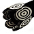 Black & White Resin Oval Stretch Bracelet - view 3