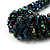 Chunky Glass Beaded Bracelet (Peacock Coloured) - view 3