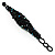 Chunky Black Glass Beaded Bracelet - 17cm Length - view 9