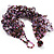 Multistrand Semiprecious & Glass Bead Bracelet (Lavender, Pink & Purple) - 17cm Length - view 3