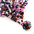 Multistrand Semiprecious & Glass Bead Bracelet (Lavender, Pink & Purple) - 17cm Length - view 5