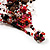 Multistrand Semiprecious & Glass Bead Bracelet (Black & Red) - 17cm Length - view 6