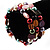 Acrylic & Shell Bead Coil Flex Bangle Bracelet (Multicoloured) - view 2