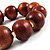 Light Brown Chunky Wood Bead Flex Bracelet - 19cm Length - view 6