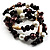 Black-Tone Beaded Shell-Composite Coil Bracelet (Black, White & Chocolate) - view 8