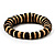Button Shape Wood Flex Bracelet (Dark & Light Brown) - view 5