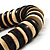 Button Shape Wood Flex Bracelet (Dark & Light Brown) - view 6