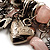 Vintage Beaded Charm Flex Bracelet (Antique Silver & Pale Pink) - view 3