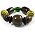 Chunky Olive Wood Bead Flex Bracelet - 18cm Length - view 3
