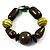 Chunky Olive Wood Bead Flex Bracelet - 18cm Length
