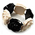 Black & White Acrylic Rose Flex Bracelet - view 6