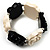 Black & White Acrylic Rose Flex Bracelet - view 4