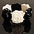 Black & White Acrylic Rose Flex Bracelet - view 2