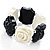 Black & White Acrylic Rose Flex Bracelet - view 10