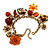 Elephant, Flower & Bead Charm Bracelet (Gold Tone) - view 8