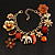 Elephant, Flower & Bead Charm Bracelet (Gold Tone) - view 2